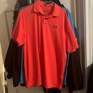 Orange under Armour polo